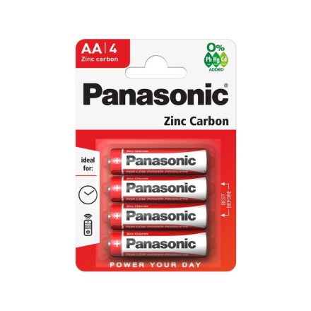 PANASONIC AA/Bleistift-Zink-Mangan-Langlebigkeitsbatterie 1,5 V (4 Stück)