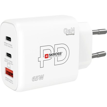 SKROSS GaN Schnellladegerät 65 W PD 2 x USB-C