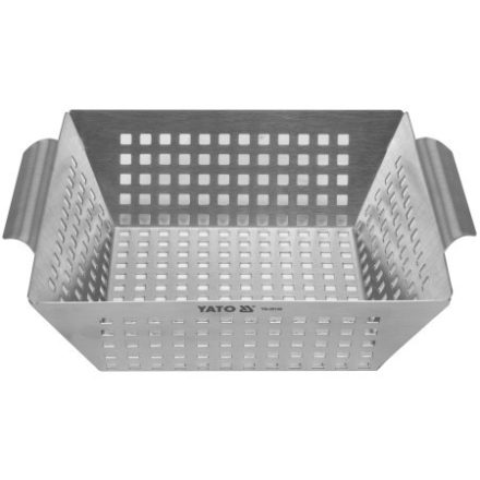 YATO GASTRO Grillkorb 260 x 220 x 70 mm Edelstahl