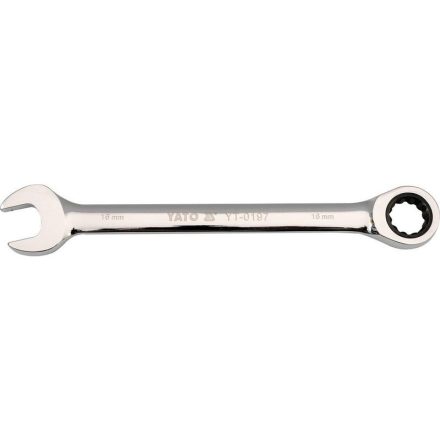 YATO Ratschen-Ringmaulschlüssel 22 mm / 290 mm 72T CrV