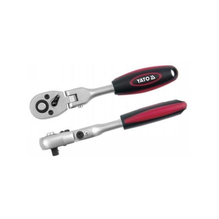 YATO Ratschenantriebswelle 1/2" 290 mm 72T mit Scharnier ±90° gerade Welle CrV