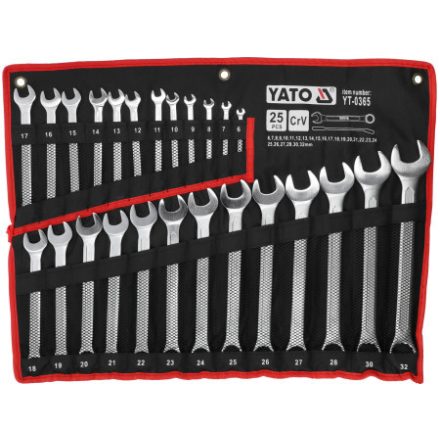 YATO Gabel-Ringschlüssel-Set 25-teilig 6-32 mm CrV