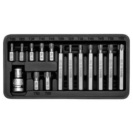 YATO Torx-Bit-Set 15-teilig 1/2": T20-T55