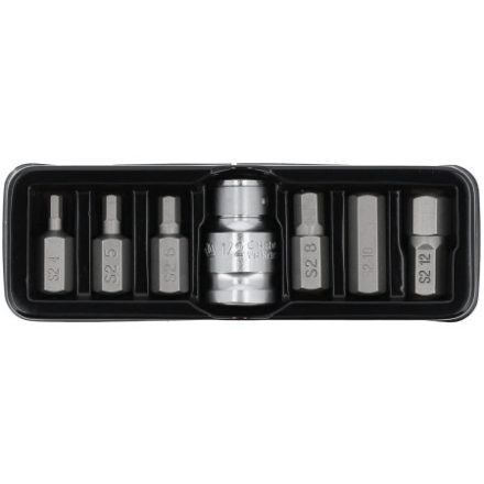 YATO Bit-Set (Inbus) 7-teilig 4-12, L=30 mm 1/2"