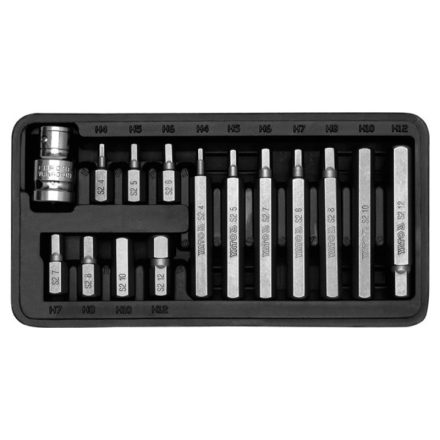 YATO Bit-Set 15-teilig (Inbus) H4-H12 1/2"