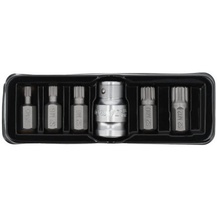 YATO Bit-Set 6-teilig SPLINE M5-M12 L=30 mm 1/2"