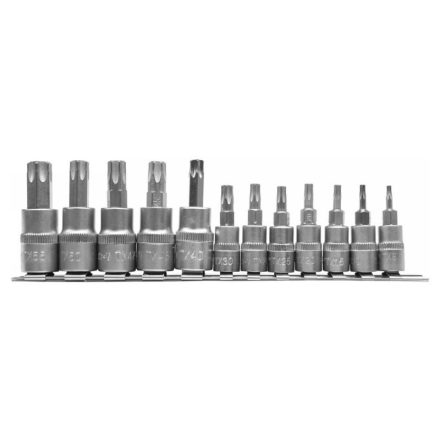 YATO Bit-Steckschlüsselsatz 12-teilig Torx 1/4", 3/8" CrV