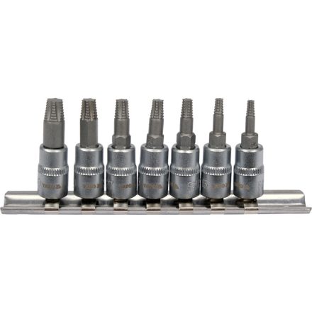YATO Schraubenschlüssel-Torx-Schraubenausdreher-Steckschlüsselsatz, 7-teilig, 1/4 Zoll