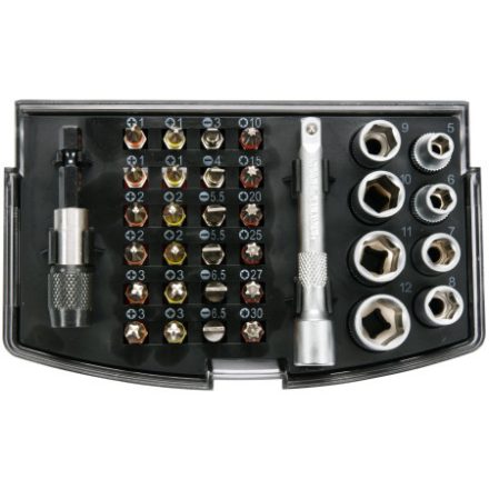 YATO Bit- und Steckschlüsselsatz 34-teilig 1/4" S2