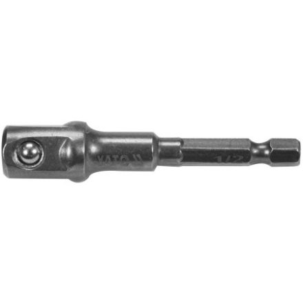 YATO Steckschlüsseladapter 1/4" Sechskant -> 1/2" Vierkant CrV