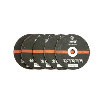 YATO Trennscheibe für Metall 75 x 9,5 x 2,0 mm für YT-0993 (5 Stück)
