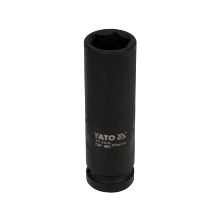 YATO Maschinenlanger Steckschlüssel 1/2" 16 mm CrMo