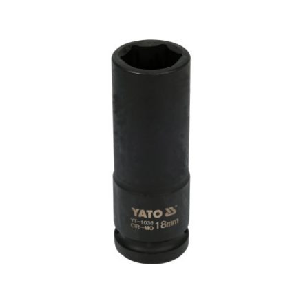 YATO Maschinenlanger Steckschlüssel 1/2" 18 mm CrMo