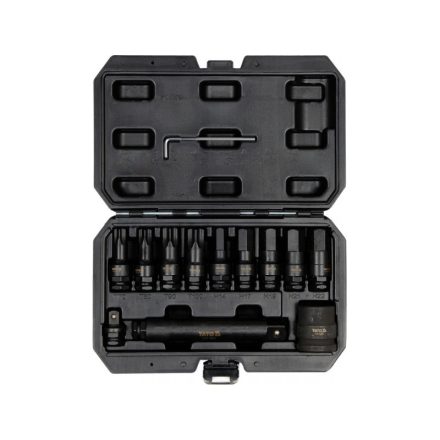YATO Machine langer Bit-Steckschlüsselsatz 12-teilig Torx und Inbus 1/2", 3/4" Truck CrMo