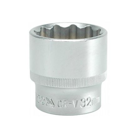 YATO Steckschlüssel 12 abgewinkelt 1/2" 32 mm CrV
