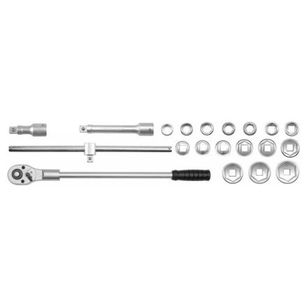 YATO Steckschlüsselsatz 20-teilig 3/4" 19-50 mm CrV