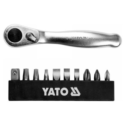 YATO Ratschen-Schraubendreher-Bit-Set 11-teilig CrV
