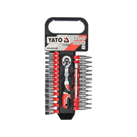 YATO Steckschlüsselsatz 28-teilig 1/4" 4-13 mm CrV