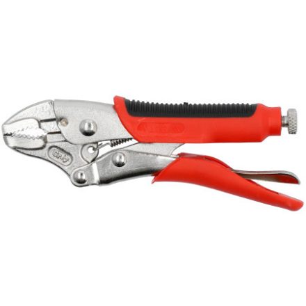 YATO Gebogene selbstsperrende Zange 140 mm mit gummiertem Griff