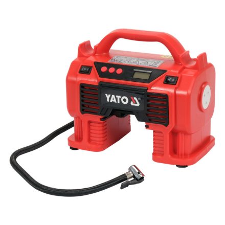 YATO Akku-Kompressor 11 bar 18 V (ohne Akku + Ladegerät) + 12 V Zigarettenanzünder