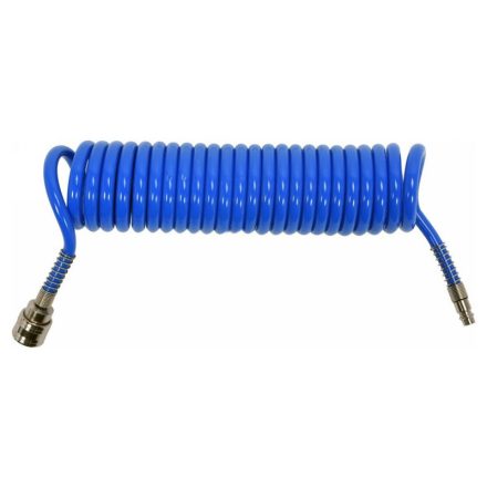 YATO Pneumatikschlauch (Spirale) mit Schnellkupplung 6,5 x 10 mm x 5 m