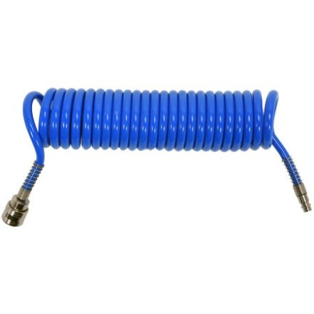 YATO Pneumatikschlauch (Spirale) mit Schnellkupplung 6,5 x 10 mm x 5 m