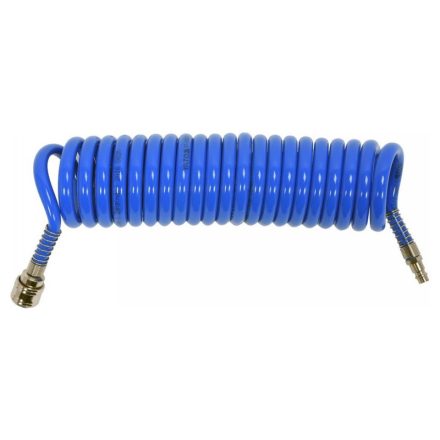 YATO Pneumatikschlauch (Spirale) mit Schnellkupplung 8 x 12 mm x 5 m 1,2 MPa