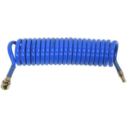 YATO Pneumatikschlauch (Spirale) mit Schnellkupplung 8 x 12 mm x 5 m 1,2 MPa