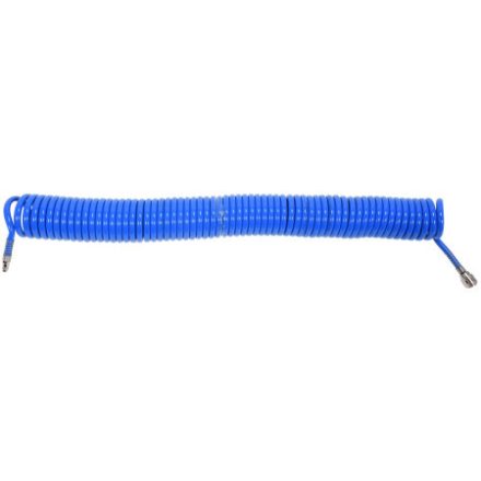 YATO Pneumatikschlauch (Spirale) mit Schnellkupplung 8,0 x 12 mm x 15 m 1,2 MPa