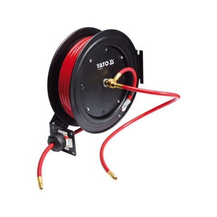 YATO Automatische pneumatische Schlauchtrommel 9,5 mm x 20 m Metall