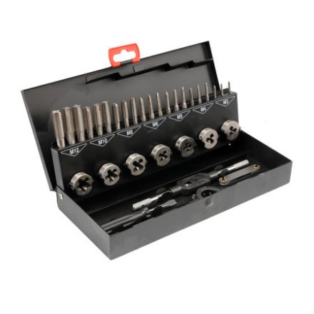 YATO Gewindebohrer- und Schneidset (Hand) 32-teilig HSS M3-M12