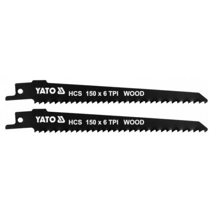 YATO Säbelsägeblatt für Holz 150/1,0 mm 6 TPI HCS (2 Stück)