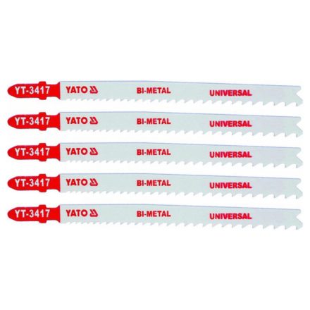 YATO Stichsägeblatt 10TPI 130 mm universale T-Schaft Bimetall (5 Stück)