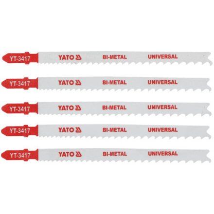 YATO Stichsägeblatt 10TPI 130 mm universale T-Schaft Bimetall (5 Stück)
