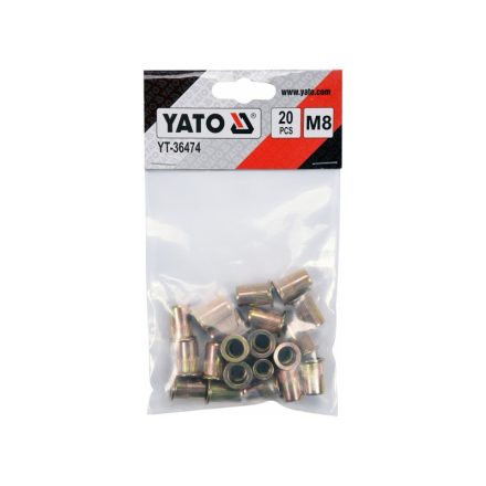 YATO Stahlnietmutter M8 (20 Stück)