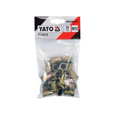 YATO Stahlnietmutter M12 (20 Stück)