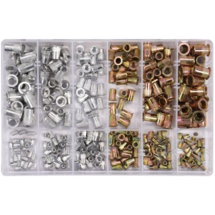 YATO Nietmuttern-Set aus Aluminium und Stahl, 300-teilig
