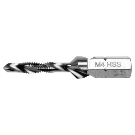 YATO Kombinierter Bohrer-Gewindebohrer M4 Bit-Aufnahme