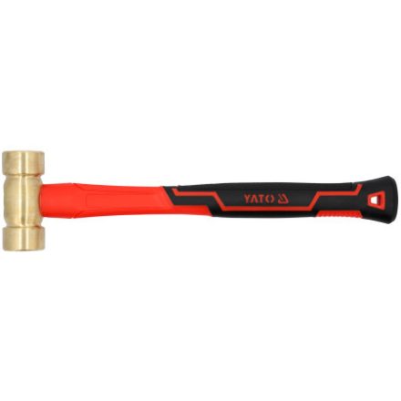 YATO Messinghammer 800 g mit Fiberglasstiel