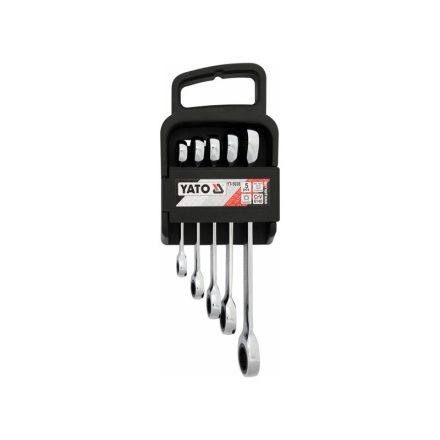 YATO Ratschenschlüsselsatz 5-teilig (8 x 9,10 x 11,12 x 13,14 x 15,17 x 19 mm) CrV