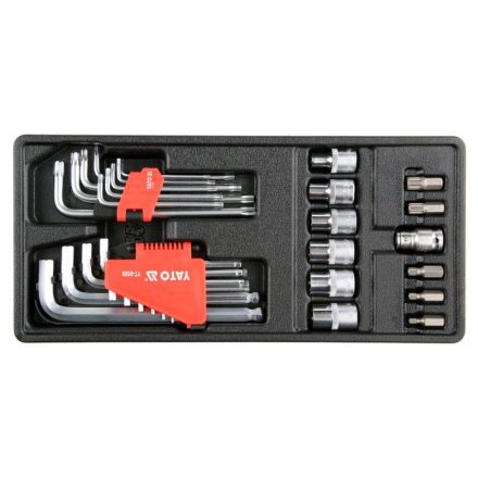 YATO Inbusschlüsselsatz 31-teilig (Schubladeneinsatz)