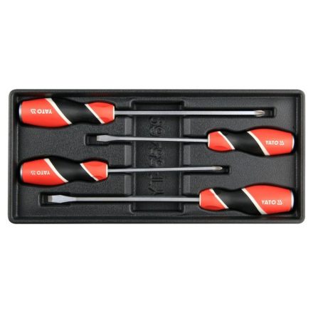 YATO Schraubendreher-Set 4-teilig Impact (Schubladeneinsatz)