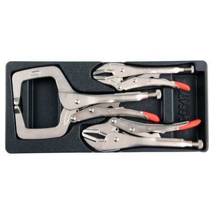 YATO Selbstschließendes Zangen-Set 3-teilig (Schubladeneinsatz)