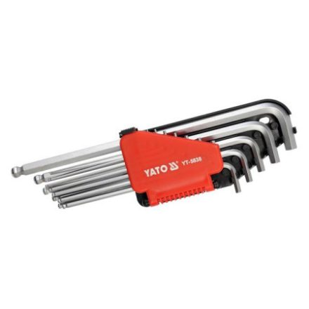 YATO Inbusschlüsselsatz 12-teilig 1/16"-3/8" CrV