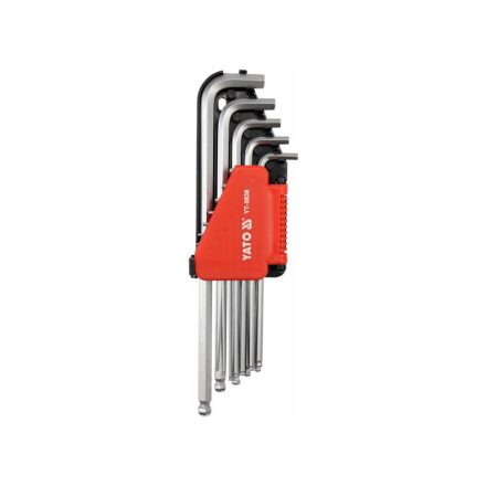 YATO langer Kugelkopf-Inbusschlüsselsatz 12-teilig 1/16"-3/8" CrV