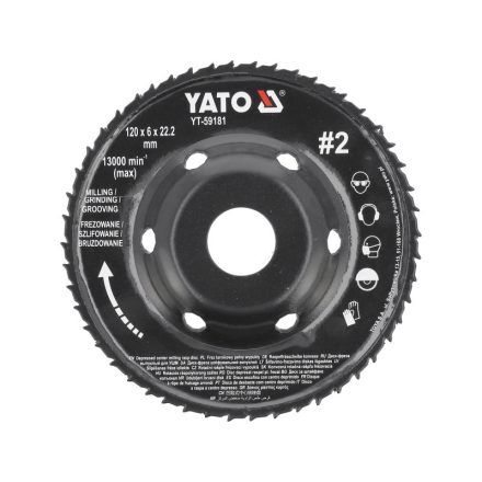 YATO Raspelscheibe mittel #2 120 x 22,2 mm