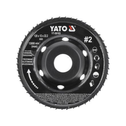YATO Raspelscheibe mittel #2 120 x 22,2 mm