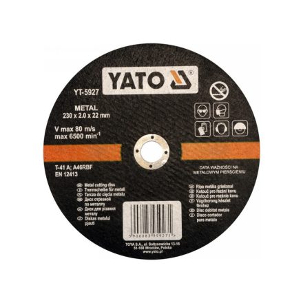 YATO Trennscheibe für Metall 230 x 2,0 x 22 mm