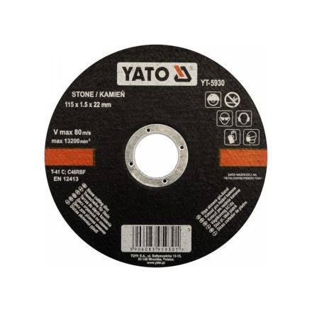 YATO Trennscheibe für Stein 115 x 1,5 x 22 mm