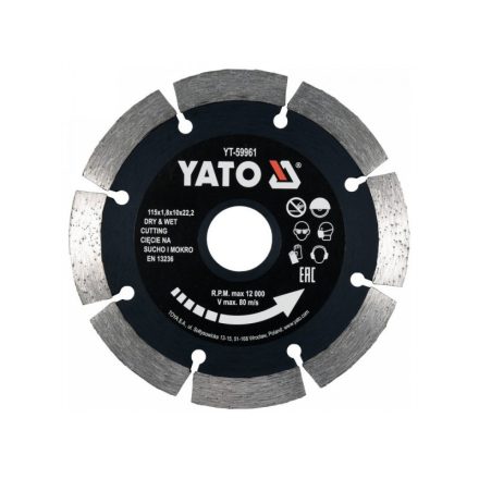 YATO Diamanttrennscheibe 115 x 1,8 x 10 x 22,2 mm segmentiert